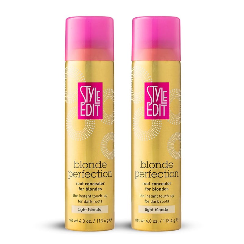 STYLE EDIT LIGHT BLONDE Root Concealer Touch-Up Spray (Multiple Colors Available) 4 Ounce (Pack of 2) - Image 1